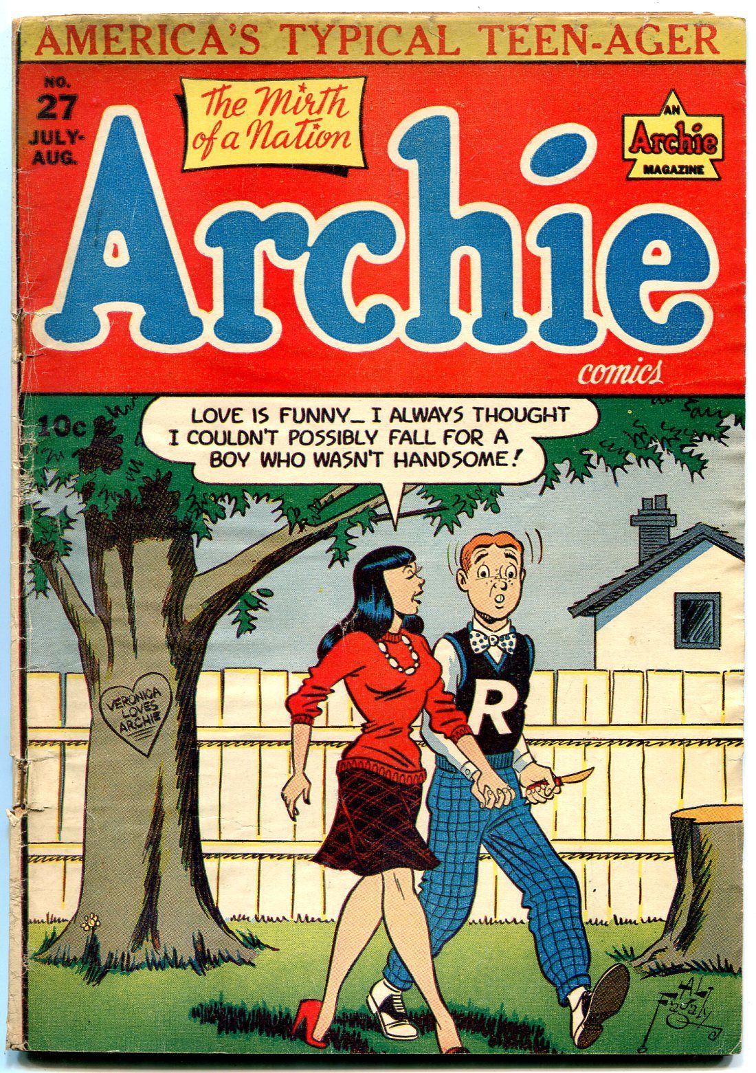 Archie Comics 27 1947 Nude Archie Spicy Betty And Veronica Golden Age Vg Comic Books 