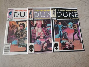 DUNE #1 2 3 COMPLETE SET OF 3 LIMITED SERIES MARVEL 1985