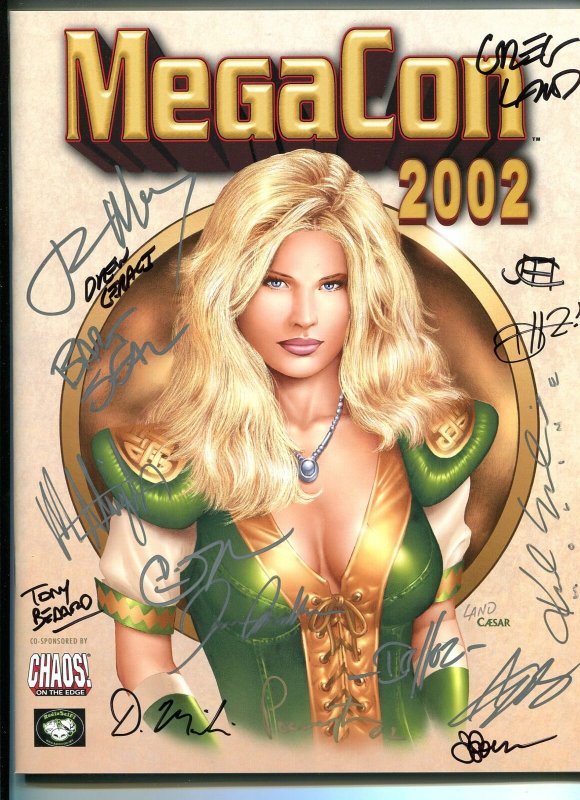 Mega Con Program Book 2002--autographed-Greg Land-Bart Sears-Geraci-Beard NM