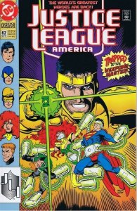 Justice League America #62 ORIGINAL Vintage 1992 DC Comics