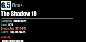 The Shadow 10 (1975) FN+ 6.0 Bronze Age DC Comics