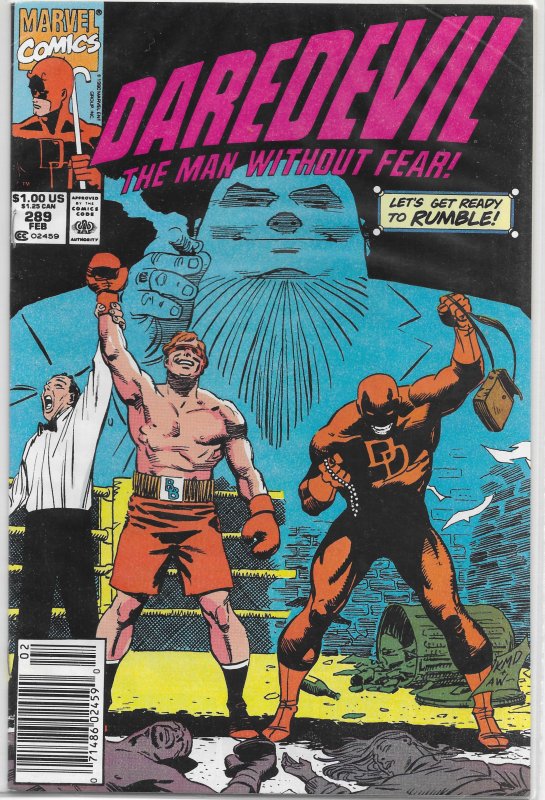 Daredevil   vol. 1   #289 VF Nocenti/Dwyer, Kingpin, boxing