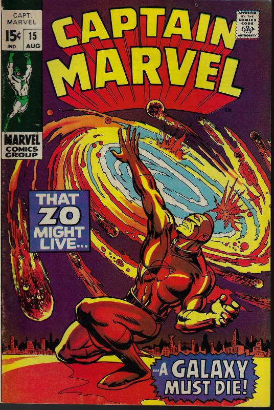 Captain Marvel #15 (Marvel, 1969) F+/VF-