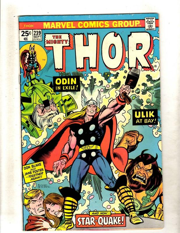 Lot Of 5 Mighty Thor Marvel Comic Books # 235 236 237 238 239 Odin Loki Sif FM1