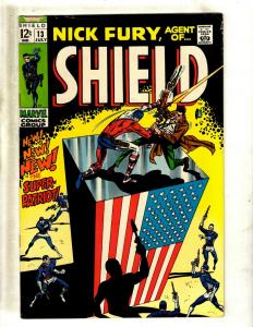 Nick Fury Agent Of Shield #13 FN- Marvel Comic Book Avengers Hulk Thor Wasp JF23