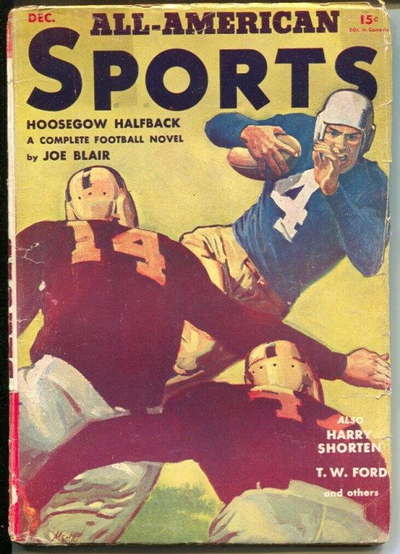 All-American Sports #1 12/1940-1st issue-Mort Meskin-football cover-T.W. Ford...