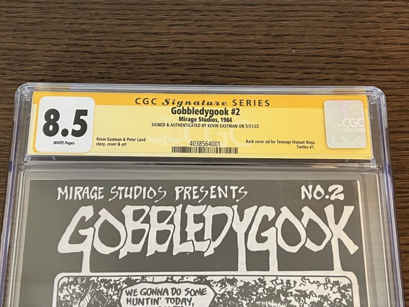 Gobbledygook #2 (1984). 8.5 CGC. Signed & Authenticated by Eastman. Holy Grail!