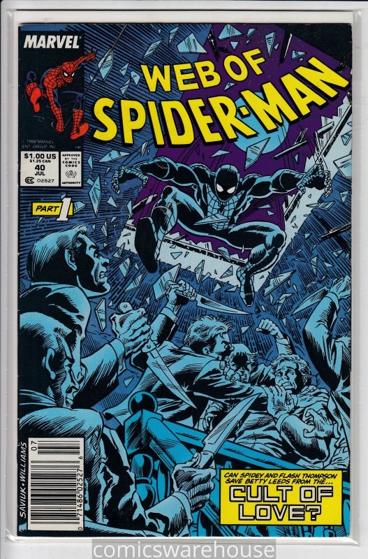 WEB OF SPIDER-MAN (1985 MARVEL) #40 VF A38397