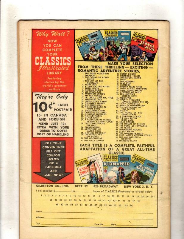 Classics Illustrated 65 HRN 64 VG/FN Gilberton Comic Book Benjamin Franklin JL26