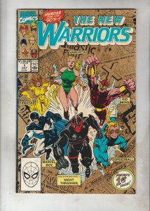 The New Warriors #1 Second Print Cover 1990 Rare Gold Cover! 1st! High-Grade NM-