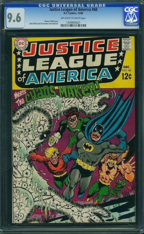 Justice League of America #68 (1968) CGC 9.6 NM+
