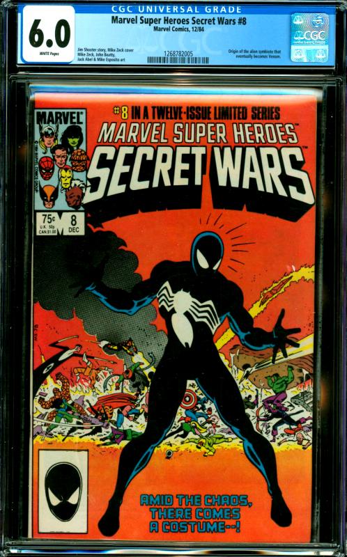 Marvel Super Heroes Secret Wars #8 CGC Graded 6.0 Origin Venom