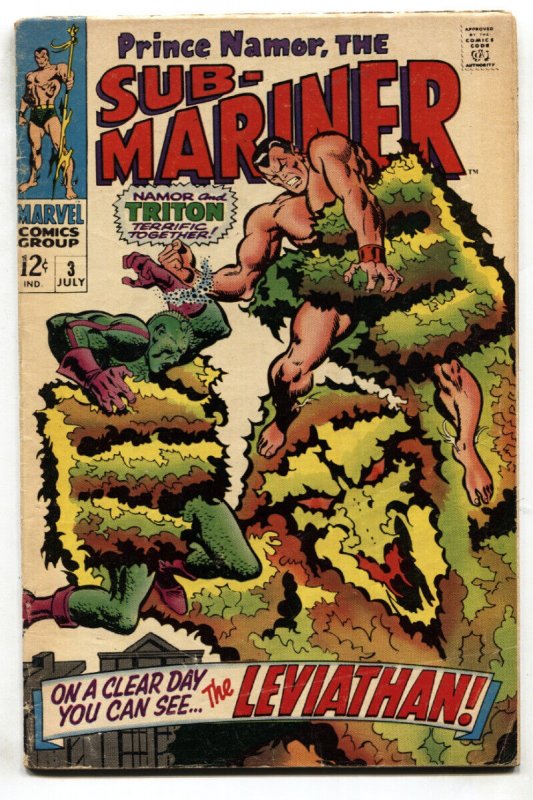 Sub-mariner #3--1968--Marvel --Silver-Age--comic book--VG