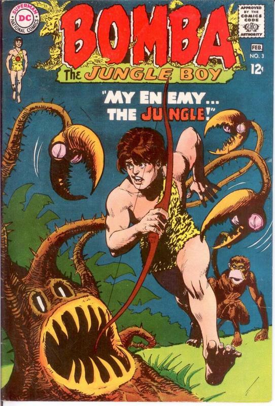 BOMBA THE JUNGLE BOY (1968) 3 F-VF COMICS BOOK