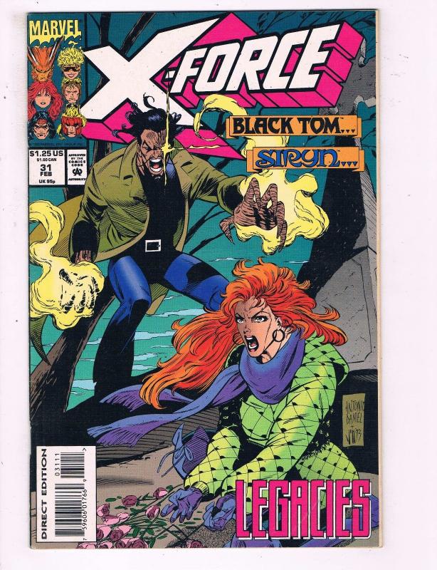 X-Force #31 VF Marvel Comics Comic Book Black Tom 1994 DE16