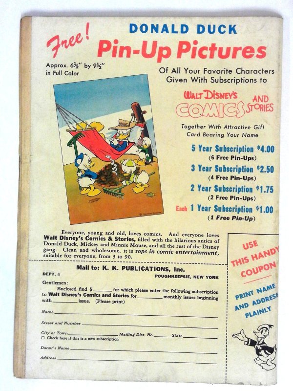 Walt Disney's Comics And Stories #83 Goofy Carl Barks Dell (1947) VG