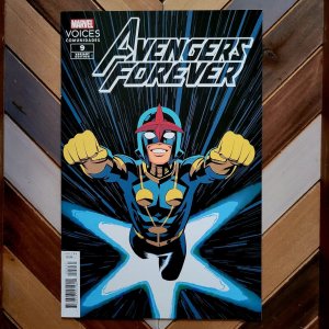 AVENGERS FOREVER #9 NM (Marvel 2022) Nova VOICES Variant MULTIVERSAL Carol Corps
