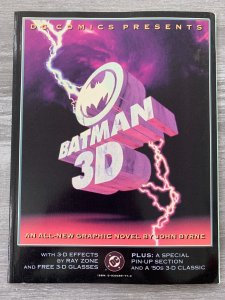 1990 BATMAN 3D by John Byrne SC FN+ 6.5 1st DC Comics Printing w/ Glasses