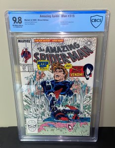 Amazing Spiderman #315 (CBCS 9.8 NM-MT ) / 1st Venom Cover / McFarlane / 1989