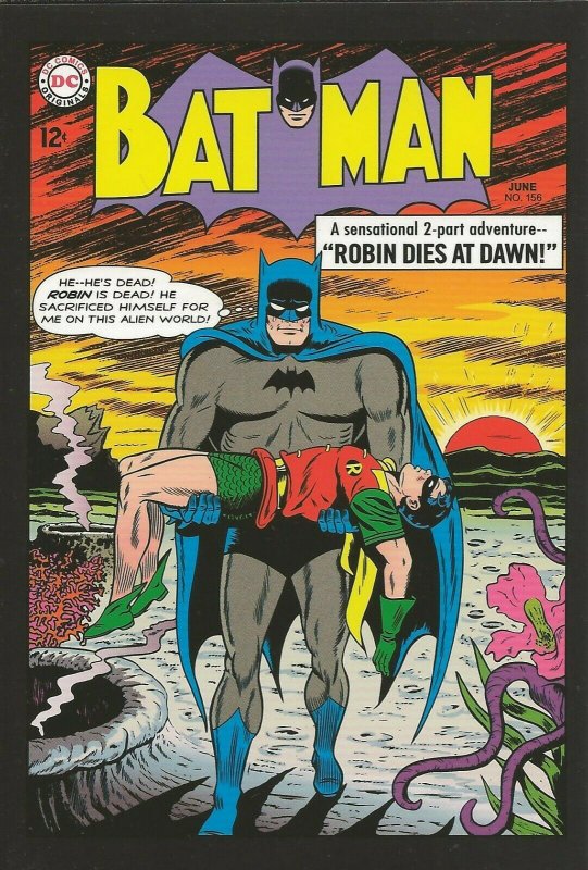 Batman #156 1963 4x5 Cover Postcard 2010 DC Comics Robin Dies at Dawn