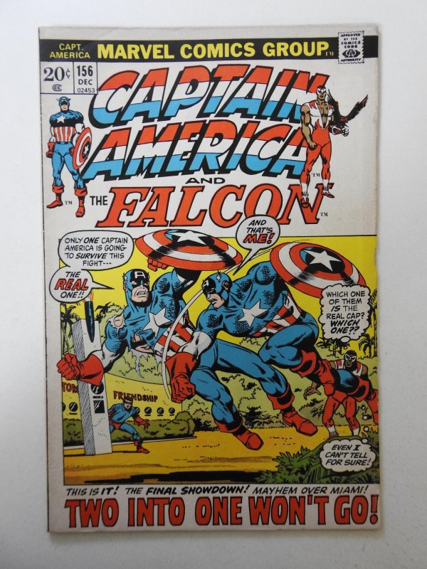 Captain America #156 (1972) VG+ Condition! moisture stain
