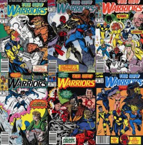 The New Warriors #17-22 Newsstand Covers (1990-1996) Marvel Comics - 6 Comics