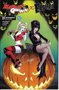 Harley Quinn X Elvira #1 2025 Deegan Signed Exclusive Cover Dynamite EB203