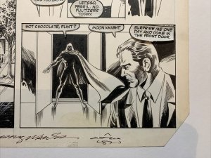 Moon Knight 4 Pg 4 original interior art Marvel 1985 Fist Of Konshu Chris Warner 