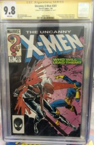 The Uncanny X-Men #201 CGC signed by Chris Claremont first Cable as baby