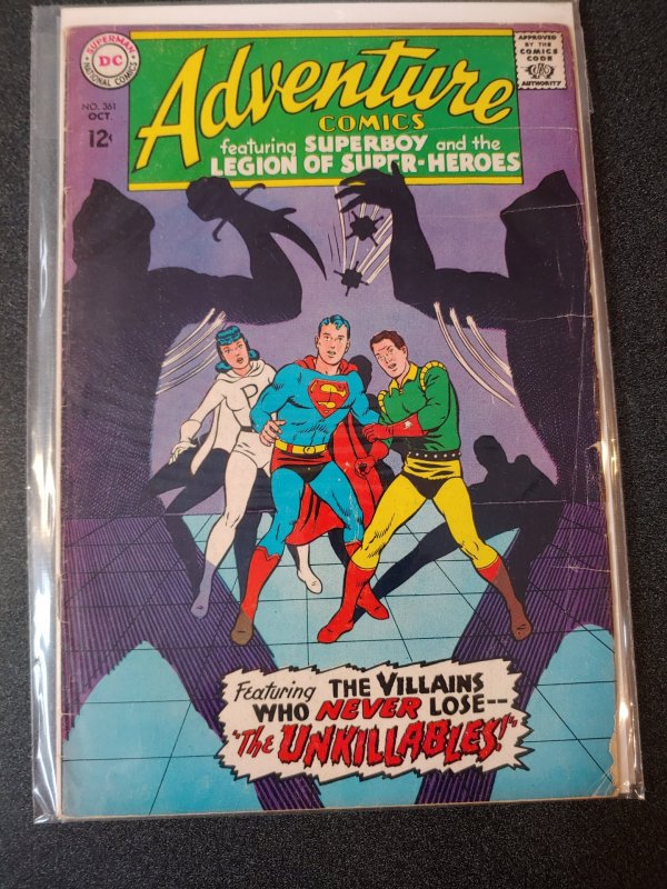 ​Adventure Comics #361 / Superboy & Legion of Super-Heroes (1967, DC) VG