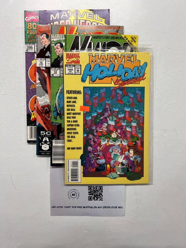 4 Marvel Comics Marvel Holiday # 1+Namor # 13 15+Marvel Super-Heroes # 4 22 JS46