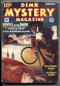 DIME MYSTERY 2/1934-weird menace pulp magazine