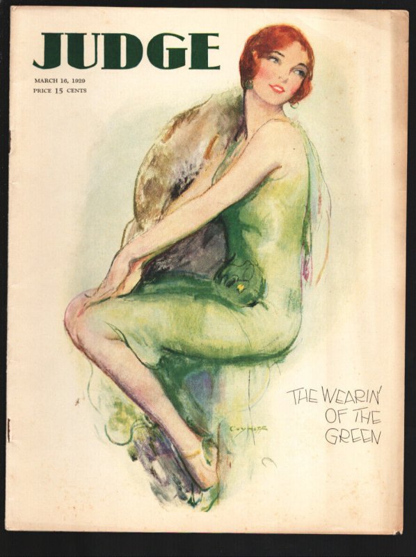 Judge 3/16/1929-GGA cover by Guy Hoff-Douglas Fairbanks back-Platinum Age- Er...