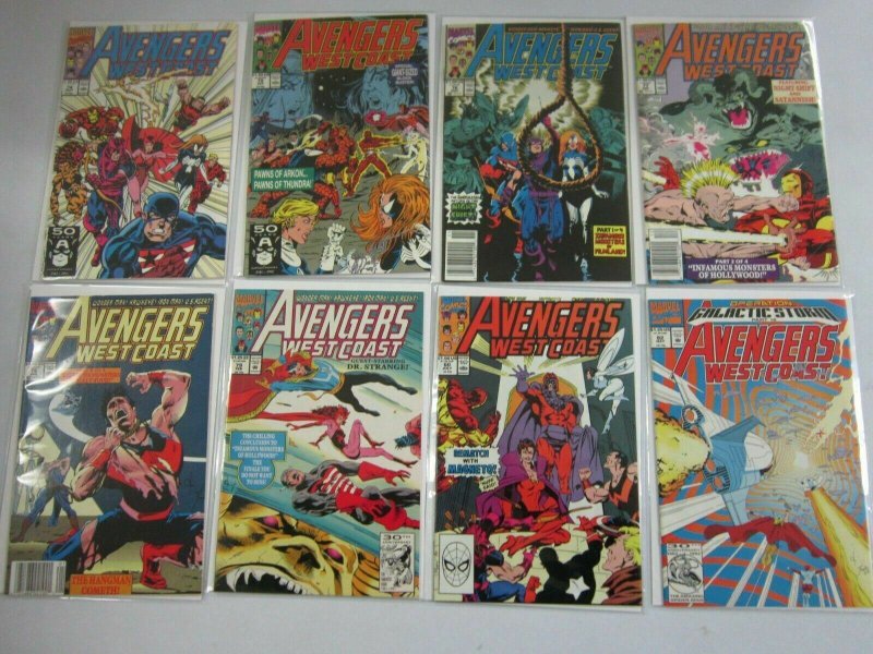 Avengers West Coast lot 50 different from #48-102 + Annuals 6.0 FN (1989-94)