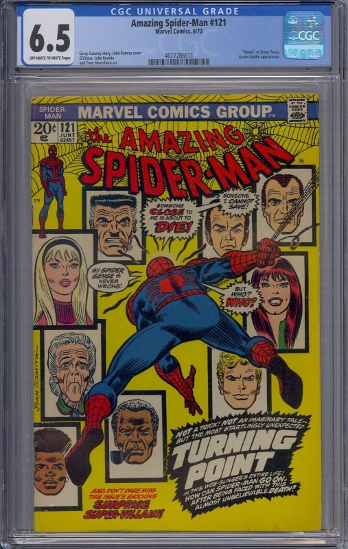 Amazing Spider-Man #121 CGC  Death Gwen Stacy Green Goblin John Romita |  Comic Books - Bronze Age, Marvel, Spider-Man / HipComic