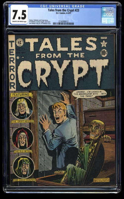 Tales From The Crypt #23 CGC VF- 7.5 Cream To Off White The Big Book!