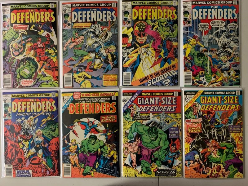 Defenders comics lot #7-50 + 1 annual + 4 giant-size newsstand 42 diff (1972-77)