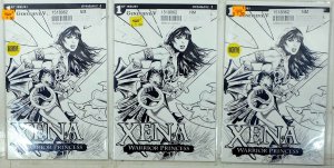 Xena: Warrior Princess Lot 3 #1 C x3 2016 Dynamite 1:10 Incentive Var B&W Comics