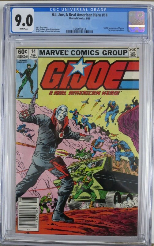 G.I. JOE #14 (Marvel,8/1983) CGC 9.0  1st Full Destro!  