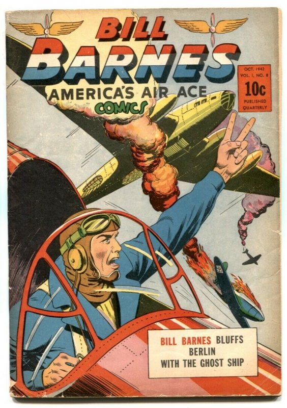 Bill Barnes Comics #8 1942- Nazis- 1st Condor Witch VG+