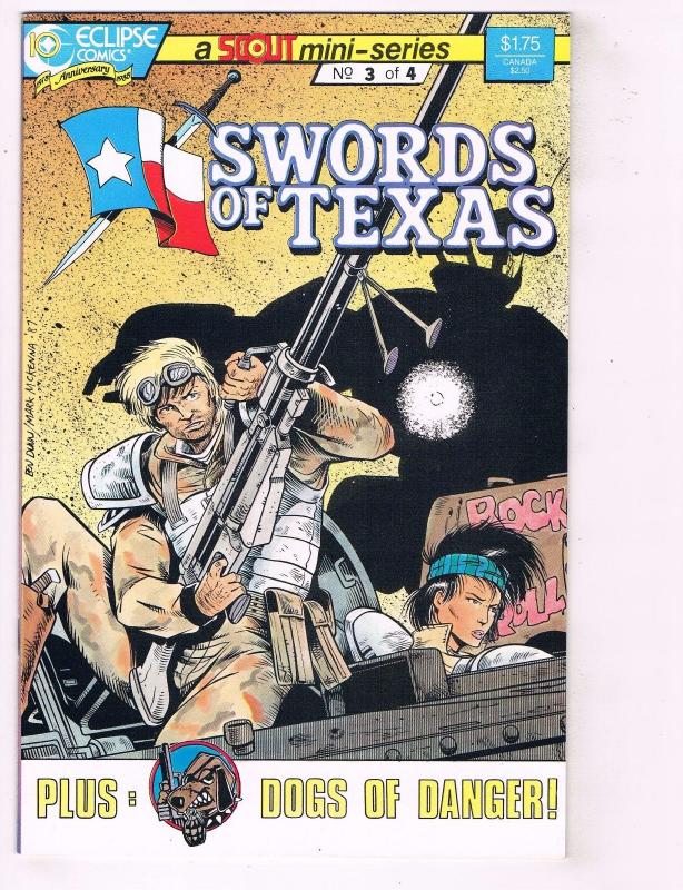 Swords Of Texas Complete Eclipse Comics Limited Series # 1 2 3 4 Scout TW19