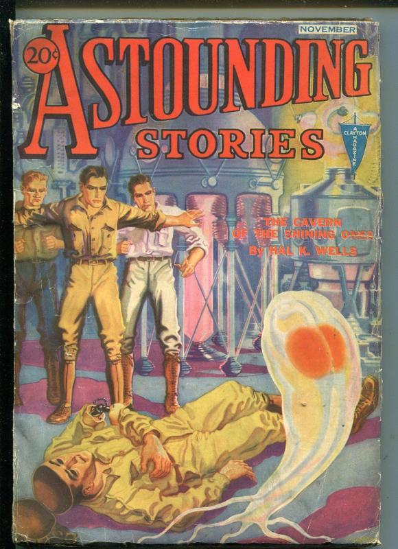 ASTOUNDING STORIES 11/1932-CLAYTON-WEIRD MENACE-ALIEN-H W WESSO-vg 