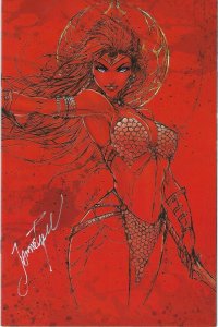 Invincible Red Sonja 1 Tyndall Lim/100 Wrap Blood Virgin Cover Signed/Cert   NM