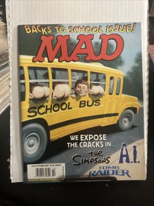 Mad Magazine Issue #410 October 2001 Back to School - The Simpsons, Tomb Raider