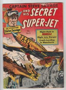 Captain Steve Savage And His Secret Super-Jet #3 (Dec-51) VG+ Affordable-Grad...