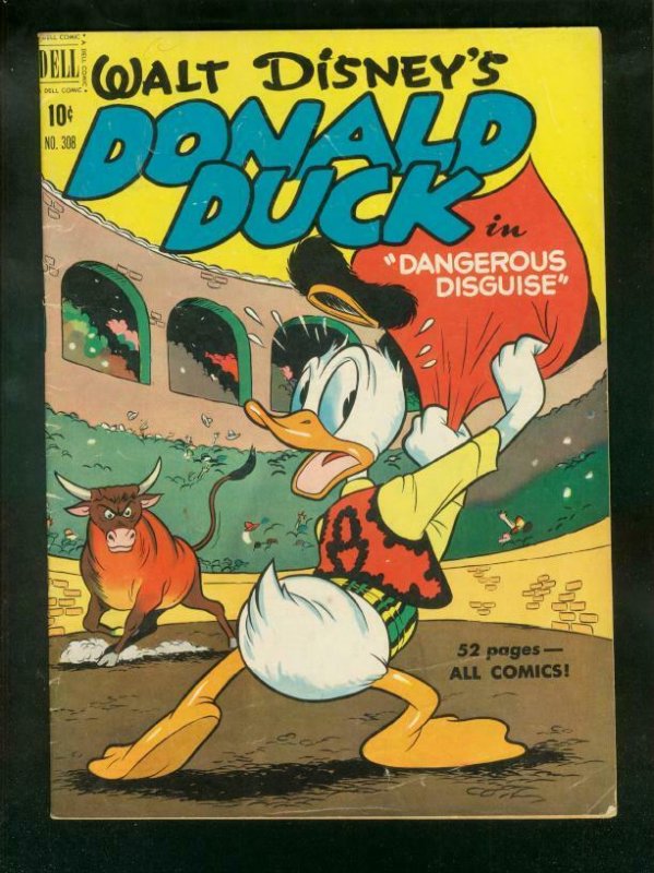 DONALD DUCK-FOUR COLOR #308 1951-CARL BARKS-BULLFIGHT VG 