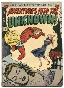 Adventures Into The Unknown #16 1952- Abe Lincoln- Horor VG-