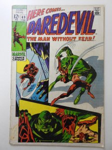 Daredevil #49 (1969) Daredevil Drops Out! VG- Condition!!