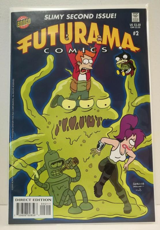 Futurama Comics #2 Bongo 2001 Grade 9.2 Nrmt flat, clean corners