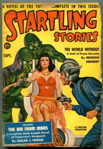 Startling Stories Pulp September 1940- Earle Bergey- Schomburg- Ray Cummings